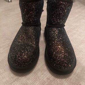 Sparkly Black Glitter Uggs